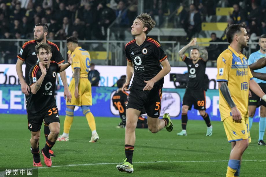 意甲-怀森世界波 罗马3-0弗洛西诺内距前四4分