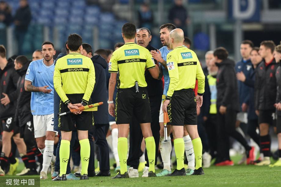 意甲-补时连续爆发冲突 米兰1-0绝杀8人拉齐奥