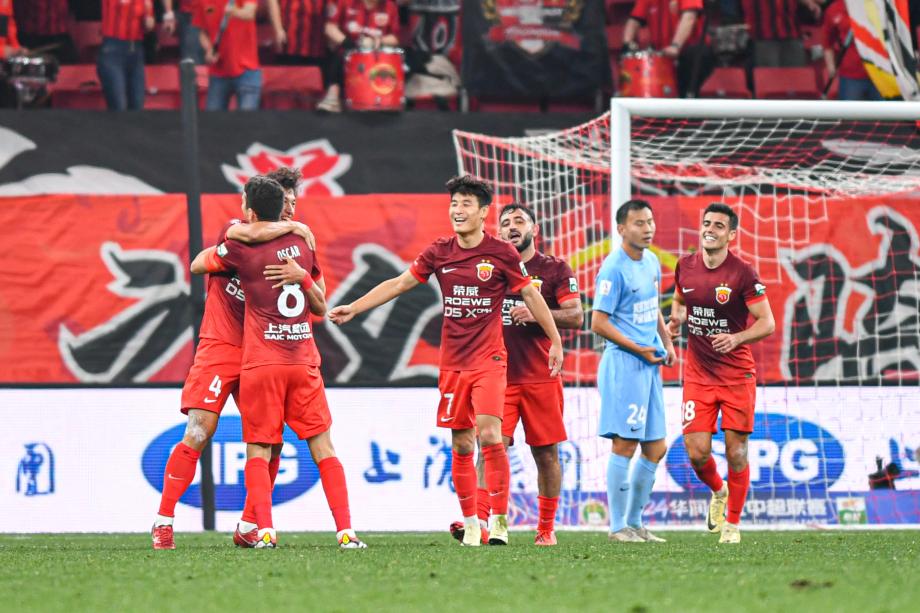 武磊张琳芃巴尔加斯破门 上海海港3-1河南队