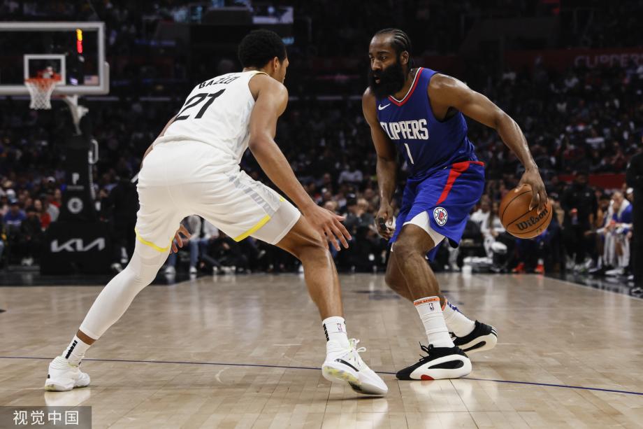 哈登三双威少17+5 快船8人上双送爵士11连败
