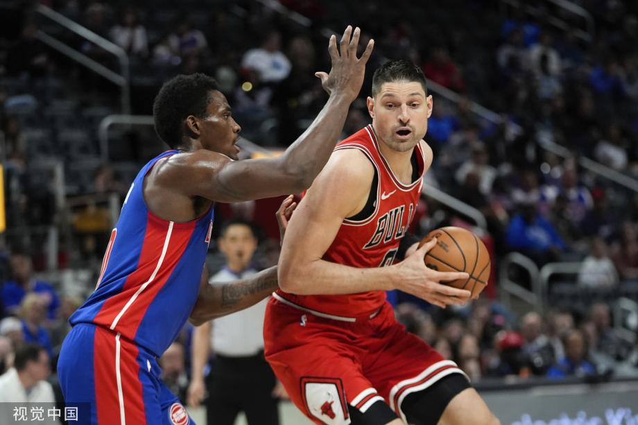 德罗赞39+7武切维奇27+11 公牛客场大胜活塞