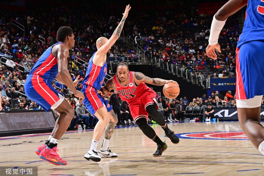 德罗赞39+7武切维奇27+11 公牛客场大胜活塞