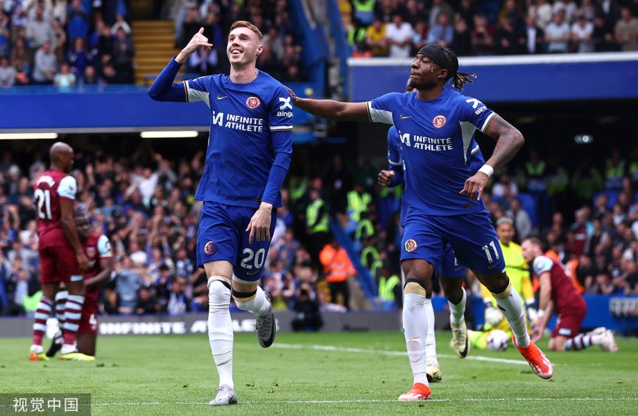 英超-帕尔默破门杰克逊双响 切尔西5-0西汉姆联