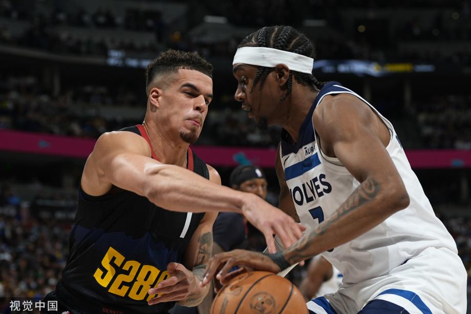 约基奇40+13爱德华兹低迷 掘金大胜森林狼3-2