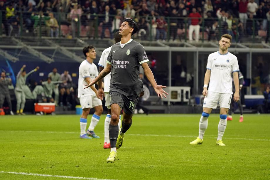 赖因德斯双响普利西奇破门 米兰3-1十人布鲁日