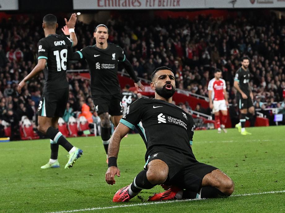 英超-萨卡破门萨拉赫救主 利物浦2-2阿森纳