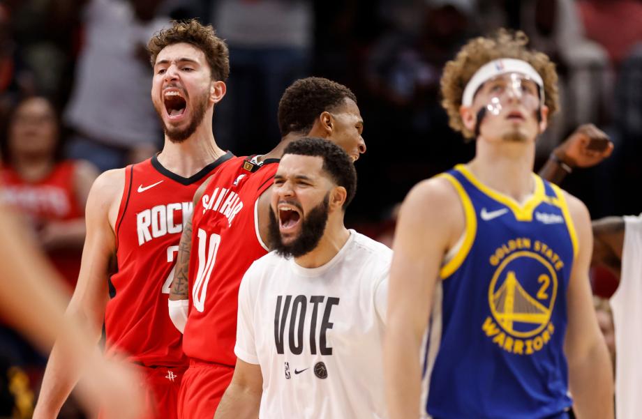 希尔德27+7伊森创新高 勇士加时力克火箭