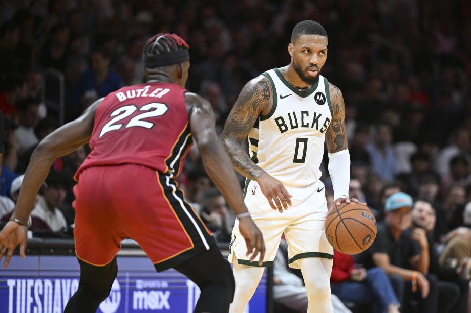 利拉德37+12巴特勒23+5 雄鹿险胜热火提前晋级