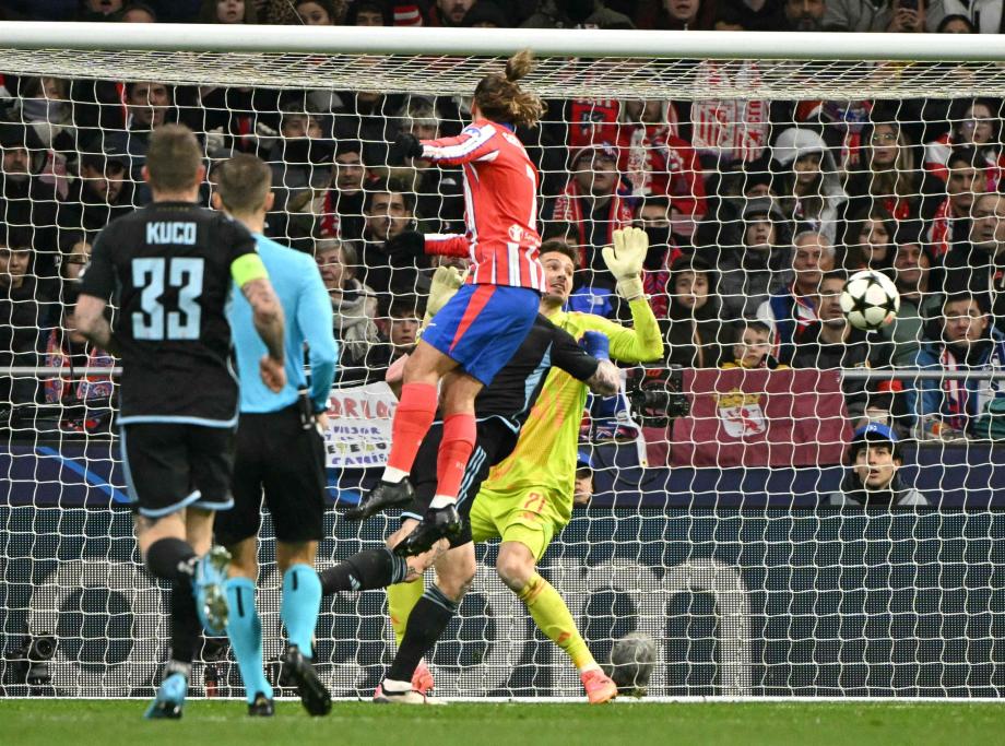 欧冠-格里兹曼连场双响 马竞3-1布拉迪斯拉发