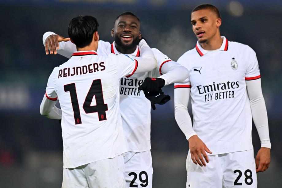 赖因德斯建功 AC米兰客场1-0小胜维罗纳