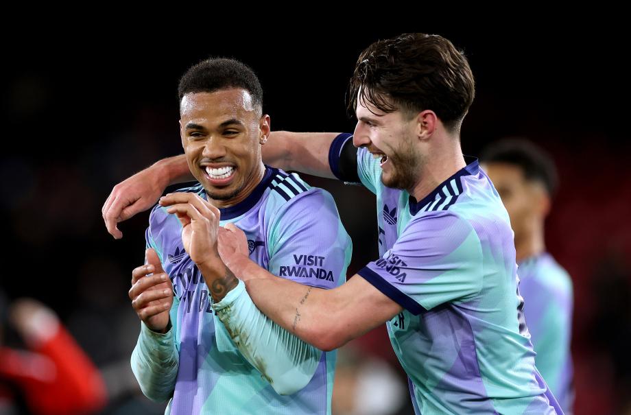 英超-热苏斯双响 阿森纳5-1大胜水晶宫