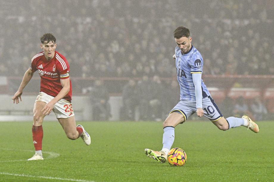 伊兰加单刀破门 热刺0-1不敌诺丁汉森林2连败