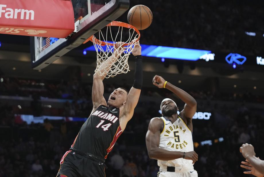 哈里伯顿33+15阿德巴约空砍20分 热火负步行者