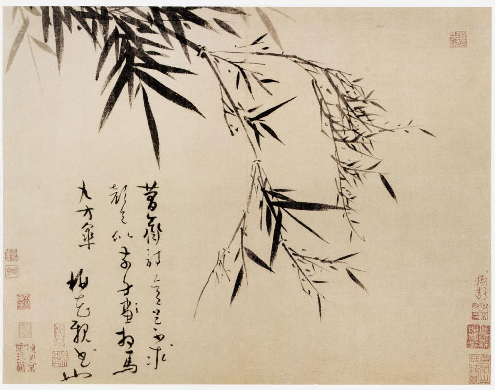 传世墨迹——元代画竹第一人吴镇《墨竹图》_央博_央视网(cctv.com)