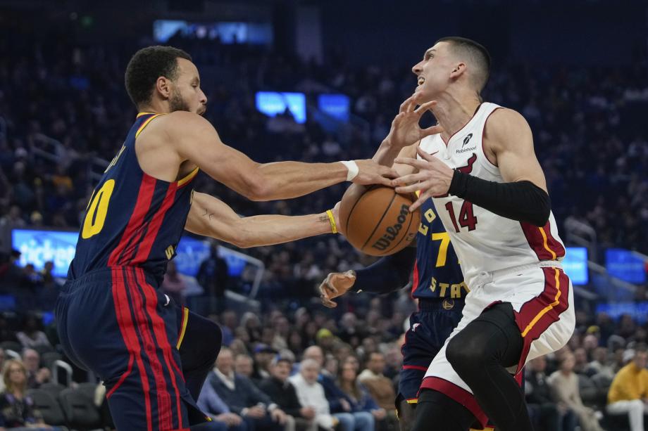 阿德巴约19+9库里31+7 热火客场轻取勇士