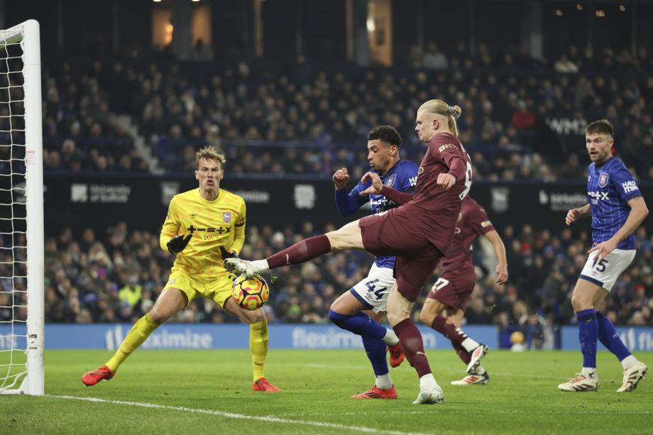 英超-哈兰德破门福登2射1传 曼城6-0伊普斯维奇