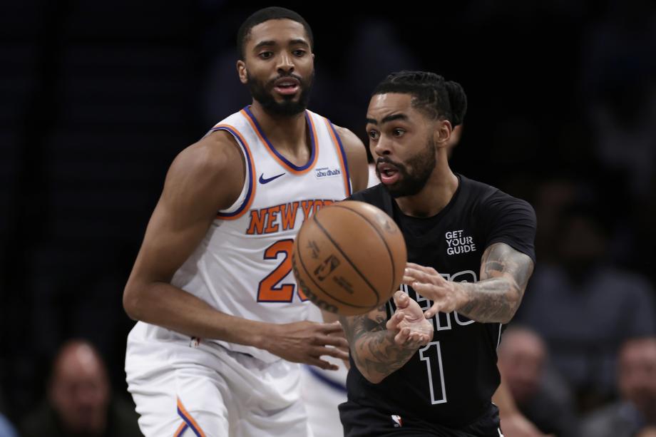 唐斯25+16拉塞尔23+10 纽约德比尼克斯险胜篮网