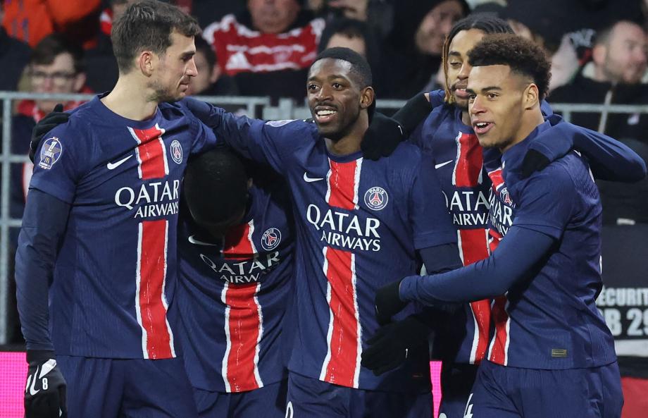 登贝莱连场帽子戏法 巴黎5-2布雷斯特