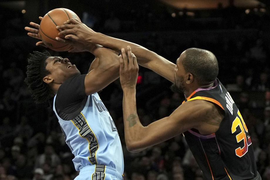 莫兰特26分杜兰特生涯3万分 灰熊险胜太阳