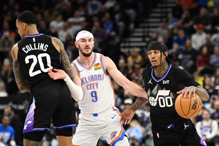 亚历山大21+8科林斯26+3 雷霆客场大胜爵士