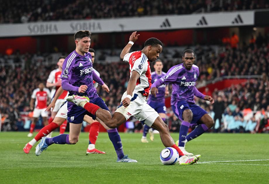 梅里诺破门萨卡建功 阿森纳2-1富勒姆