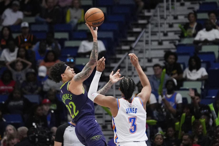 卡尔森26分10板 雷霆客场轻取鹈鹕