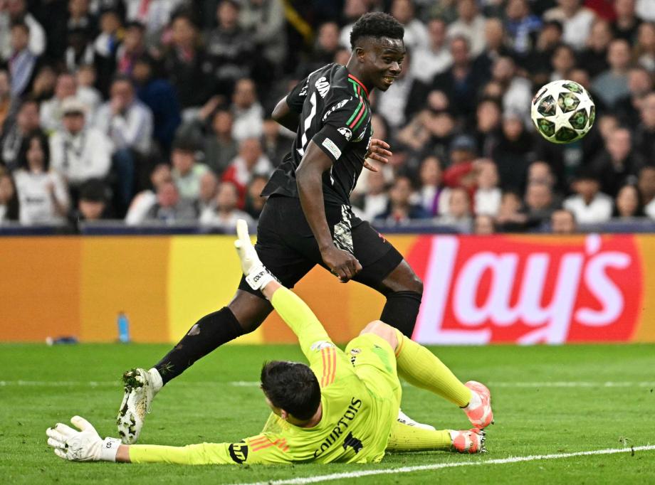 欧冠-阿森纳总比分5-1皇马 时隔16年重返四强