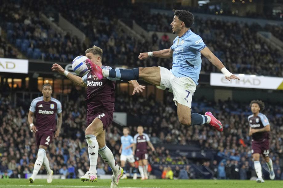 英超-努内斯94分钟绝杀 曼城2-1维拉暂升第三