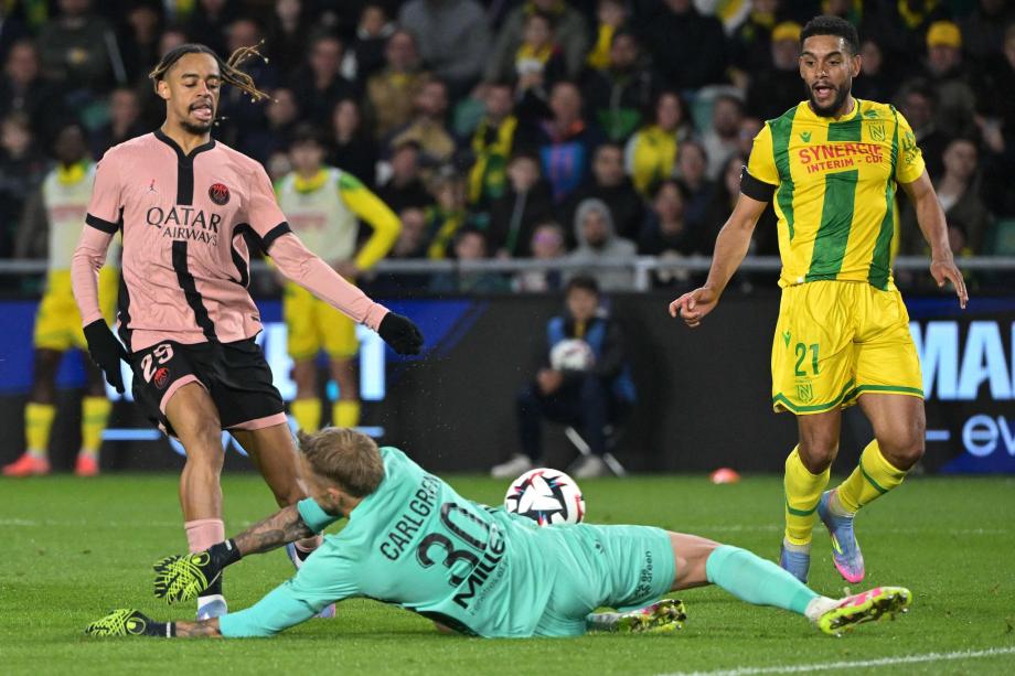 法甲-维蒂尼亚破门 巴黎1-1南特30轮不败