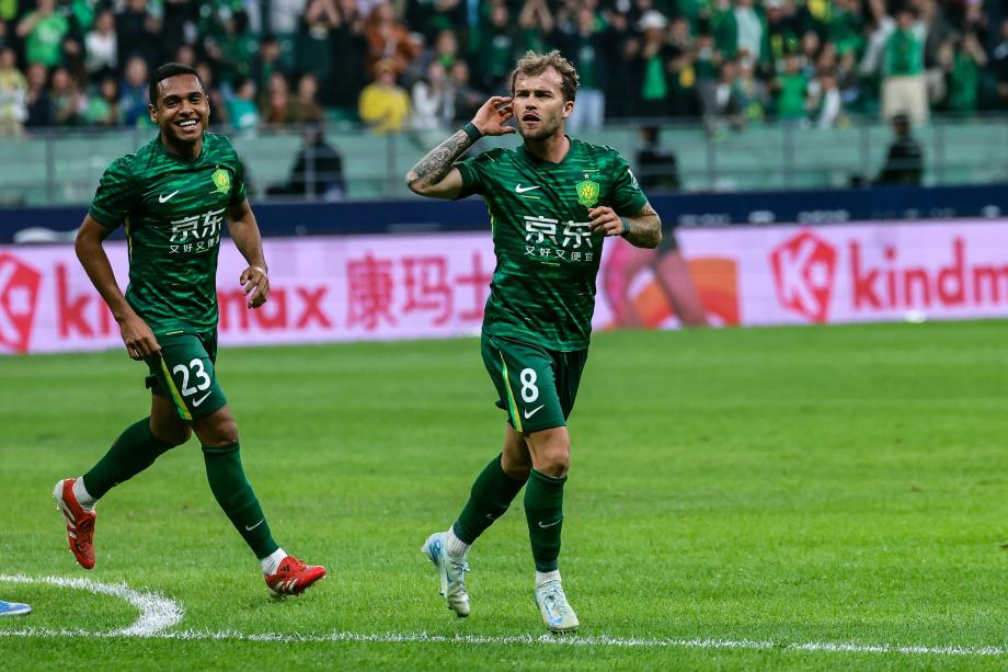 中超-国安3-1新鹏城豪取5连胜 少赛1场落后榜首4分