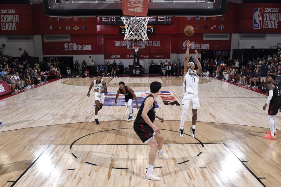 杨瀚森夏联新高15分 开拓者93-87力克鹈鹕