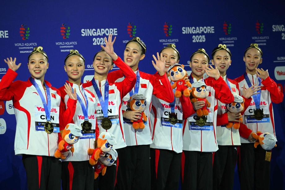 [图]世锦赛形势游水集体技能自选 中国队强势夺冠买球网体育信息