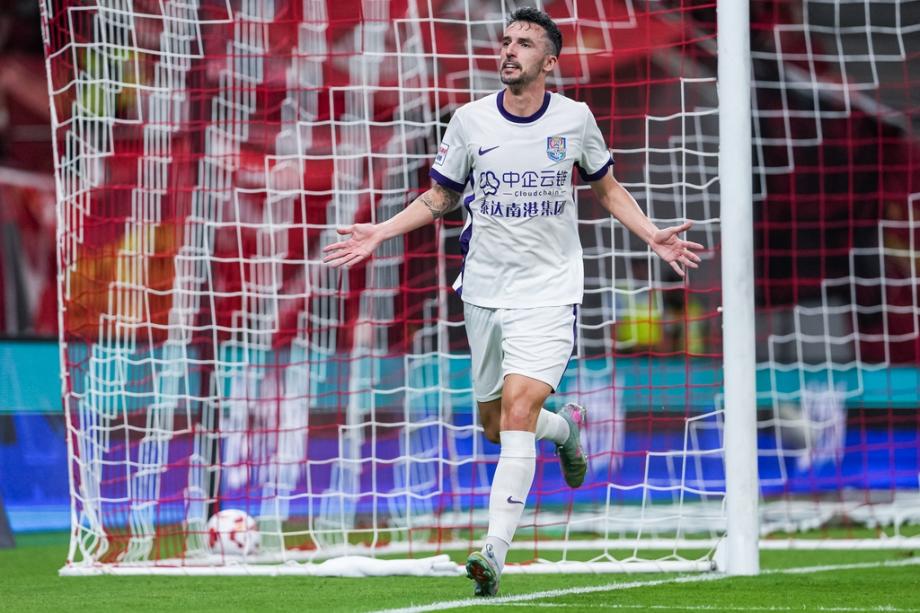 加布里埃尔点射基莱斯扳平 海港1-1津门虎