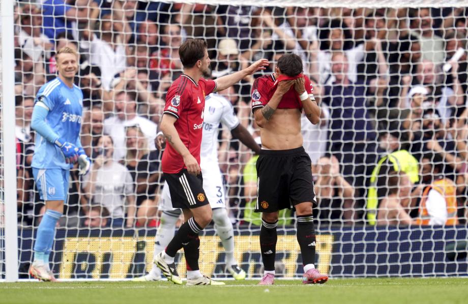 英超-B费失点 曼联1-1富勒姆暂列积分榜第16