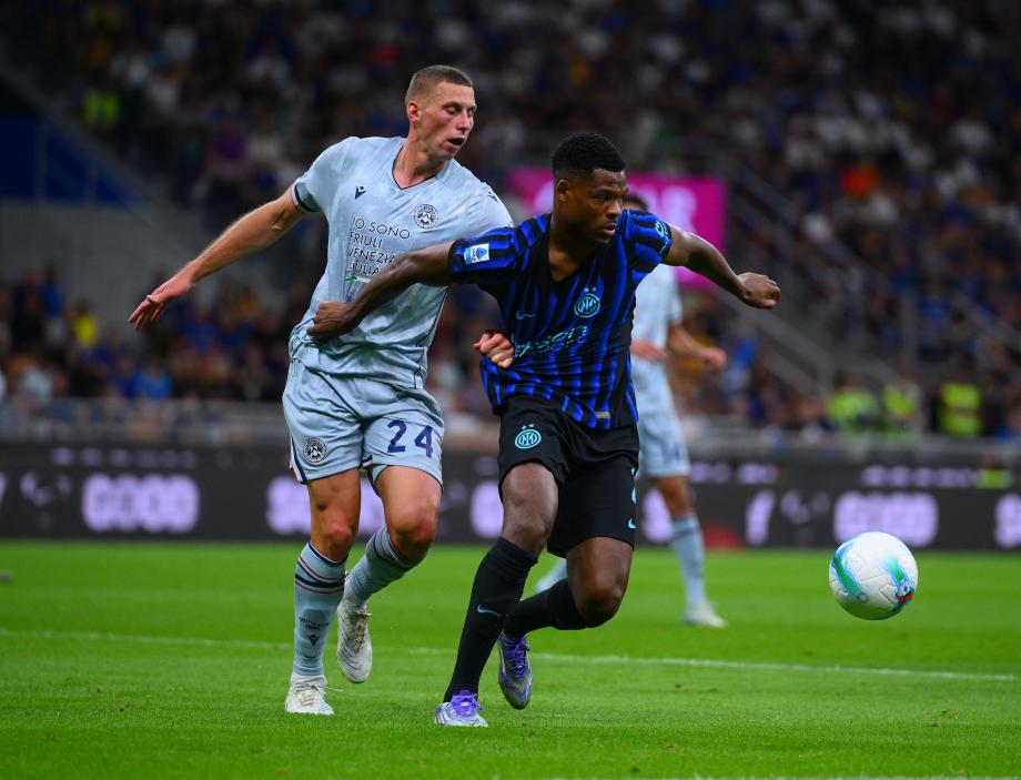 意甲-邓弗里斯破门后送点 国米1-2遭乌迪内斯逆转