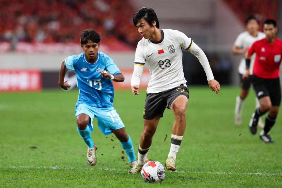 [图]U23亚洲杯预选赛-拜合拉木戴帽 中国队10-0大胜正规配资平台