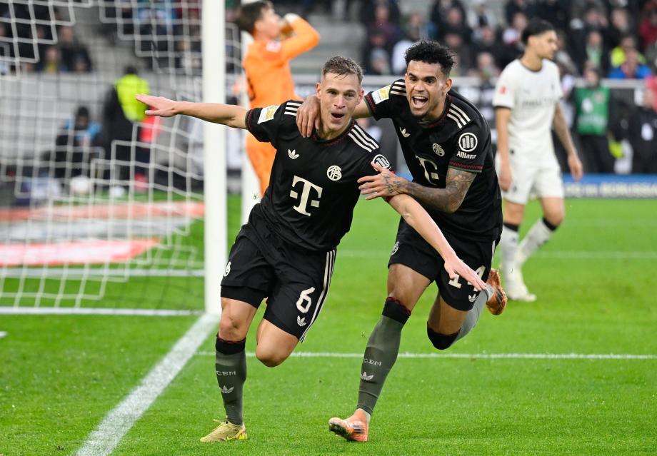 德甲-基米希破门卡尔世界波 拜仁3-0完胜十人门兴