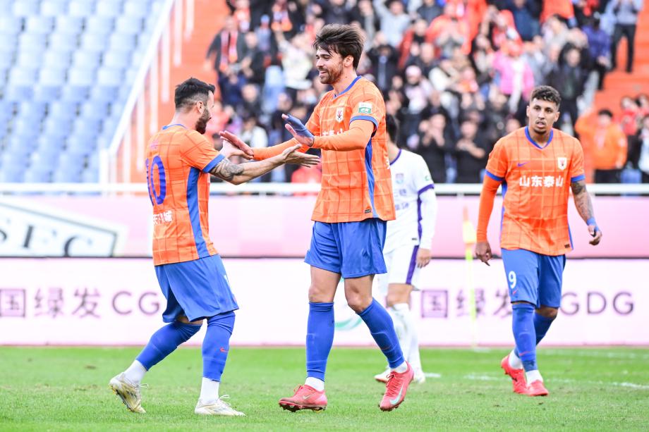 卡扎伊什维利破门 山东泰山战胜天津津门虎