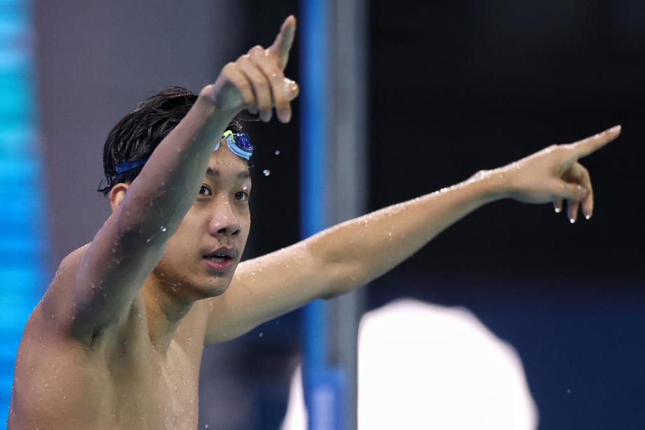 [图]全运会须眉200米解放泳 张展硕夺冠潘展乐第三