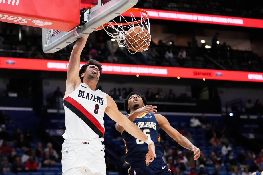 夏普35+5阿夫迪亚32分 开拓者力擒鹈鹕