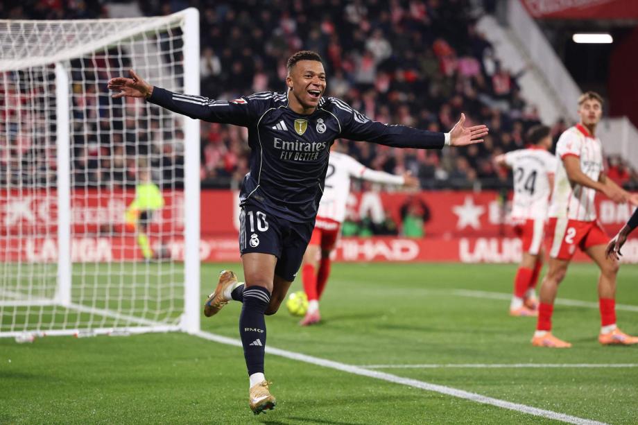 西甲-姆巴佩点射维尼修斯造点 皇马1-1赫罗纳