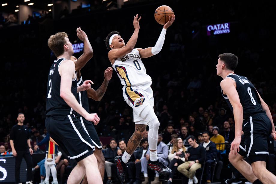 小波特35+9克拉克斯顿三双 篮网送鹈鹕6连败