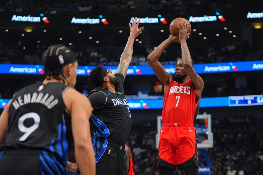 浓眉29+8杜兰特27分 独行侠主场战胜火箭