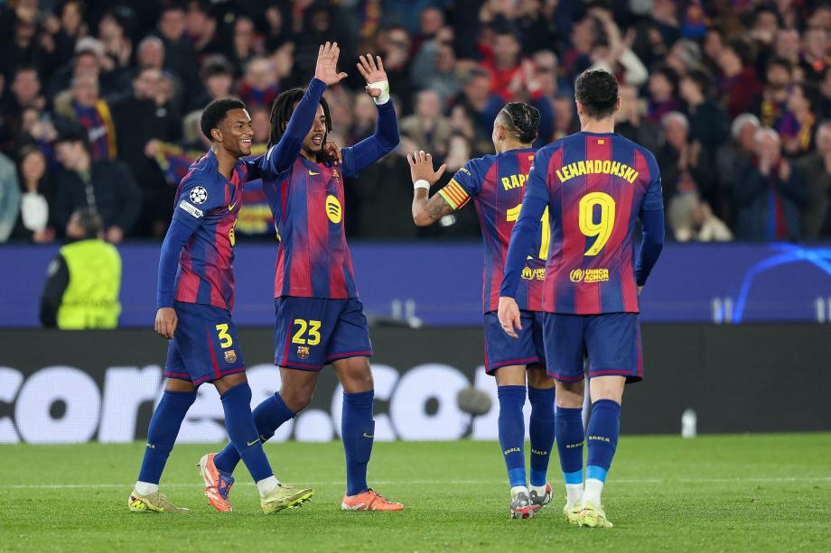 孔德双响亚马尔拉什福德助攻 巴萨2-1法兰克福