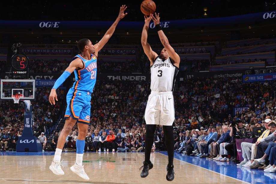 亚历山大34分文班亚马17+7 雷霆复仇马刺取4连胜