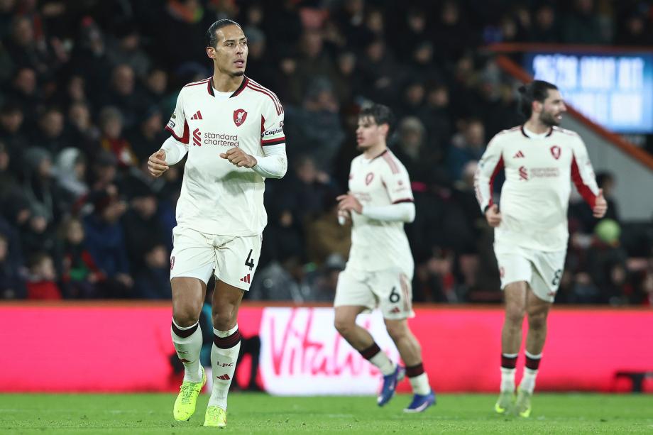 英超-范戴克破门阿德利绝杀 利物浦2-3伯恩茅斯