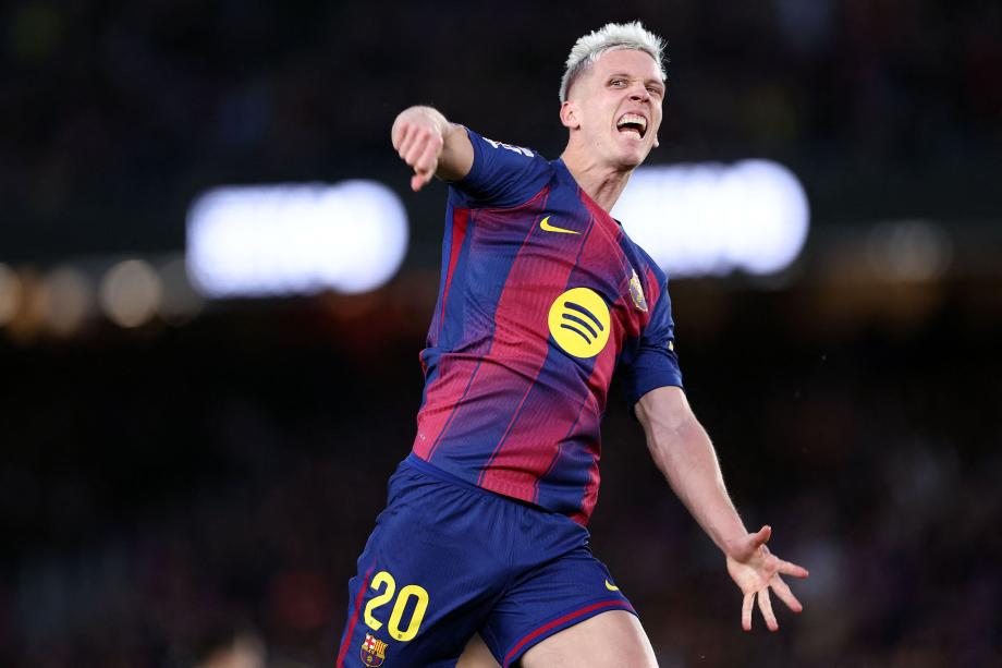 巴萨3-0奥维耶多 奥尔莫传射亚马尔精彩侧钩破门