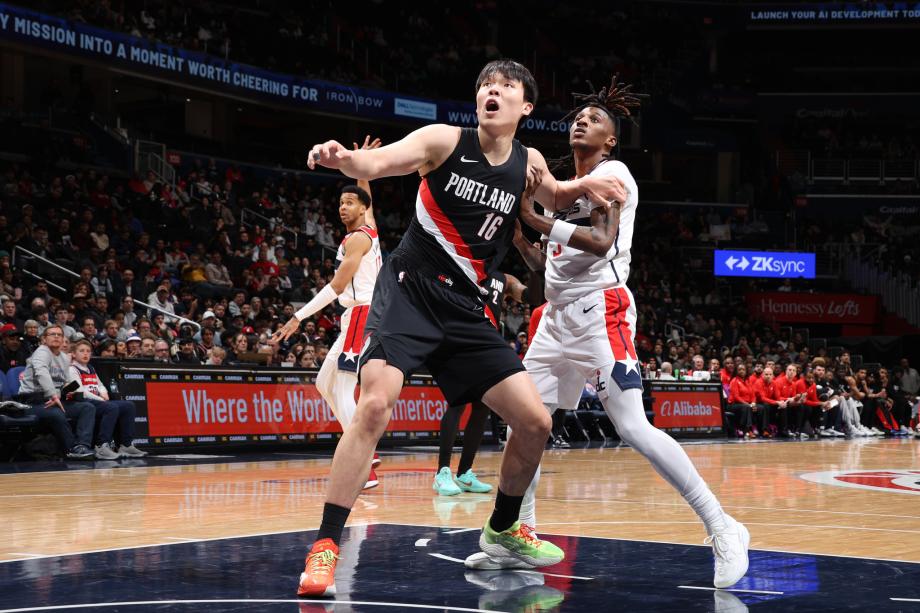 杨瀚森6分5板正负值全队最高 开拓者不敌奇才