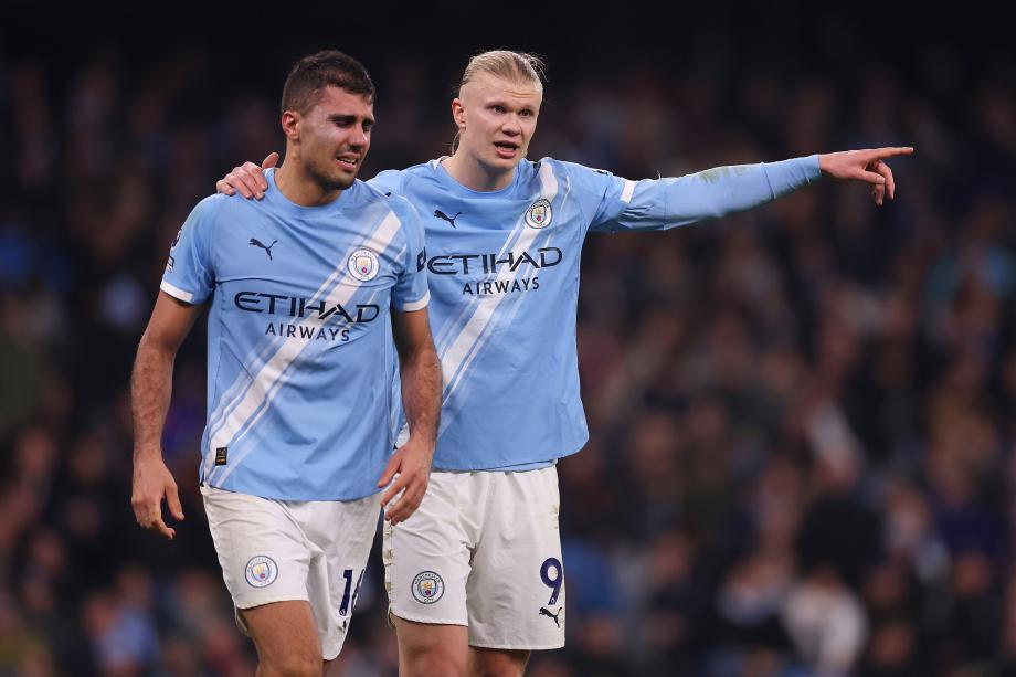 塞梅尼奥罗德里破门 曼城2-2森林6连胜终结