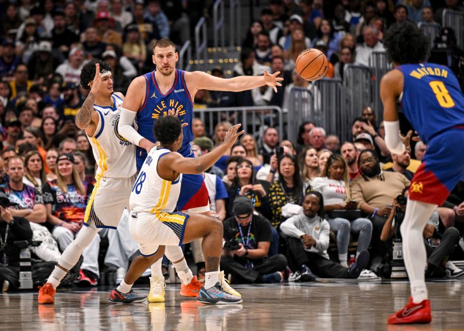 约基奇25+15+8波神三分5中5 掘金主场力克勇士